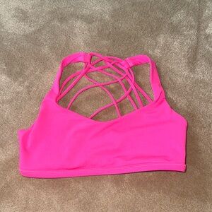 Neon pink lululemon bra